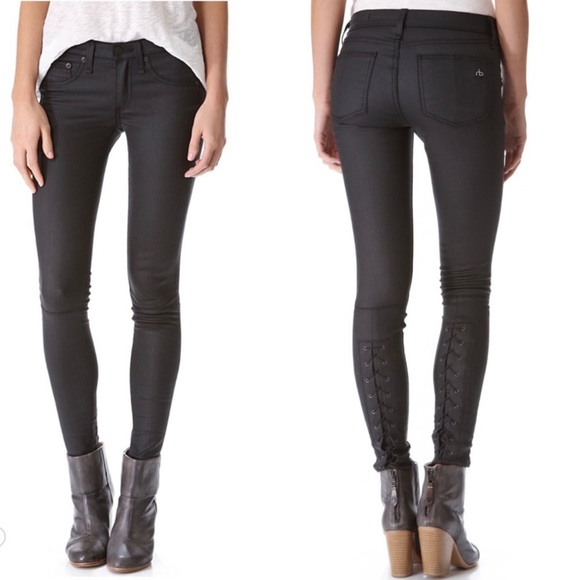 Rag & Bone lace up skinny jeans